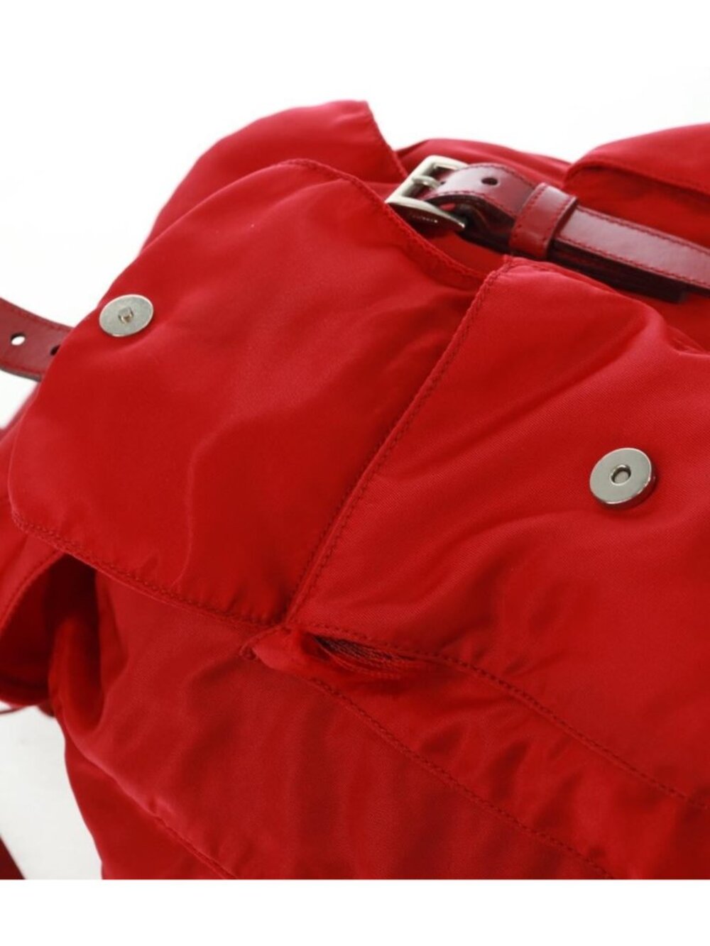 PRADA Backpack Nylon Red Silver - Picture 11 of 16